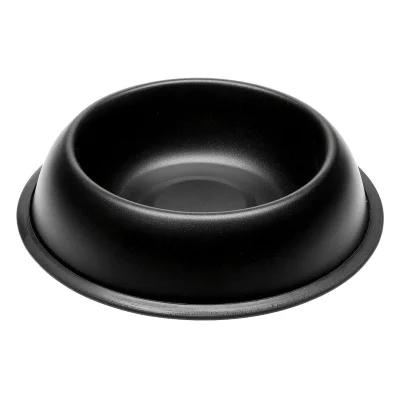 Миска Ferplast MIRA KC 78 металлическая, лакированная, черная (1,5 л)