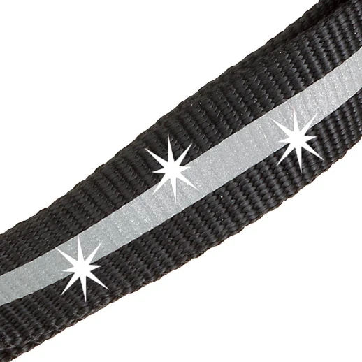 Поводок Ferplast CLUB REFLEX 20/120 черный со светоотражающей полоской