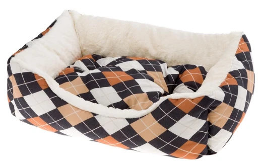 Софа Ferplast COCCOLO 60 для собак и кошек с мехом Зиг-заг зеленый