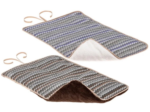 Подстилка Ferplast NANNA 70 с мехом. Зиг-Заг коричневый