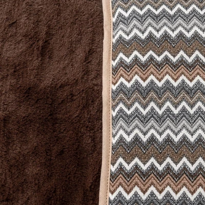 Подстилка Ferplast NANNA 70 с мехом. Зиг-Заг коричневый