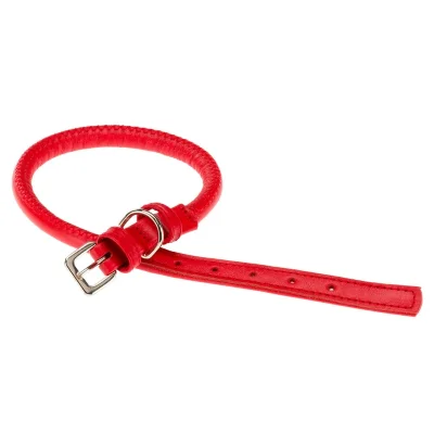 Ошейник Ferplast VOGUE CORD CF10/48 из натуральной кожи круглое сечение красный