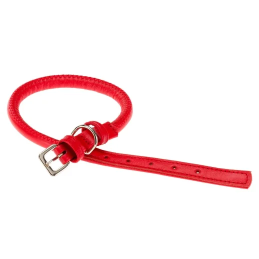 Ошейник Ferplast VOGUE CORD CF10/48 из натуральной кожи круглое сечение красный