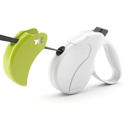 Рулетка Ferplast AMIGO MINI лента со сменной крышкой корпуса бело-зеленая