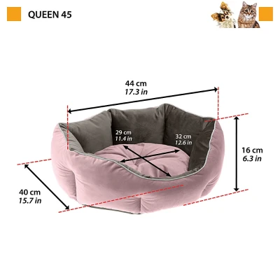 Двухсторонняя софа Ferplast QUEEN 45 бежево-серая велюр