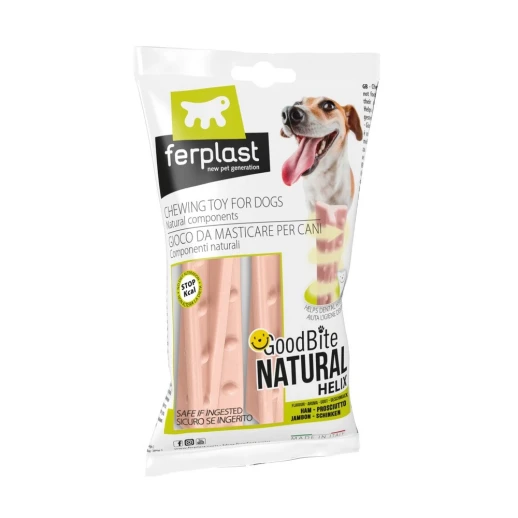 Игрушка-кость для собак Ferplast GoodBite Helix S BAG вкус ветчины 16 гр. x2 шт.