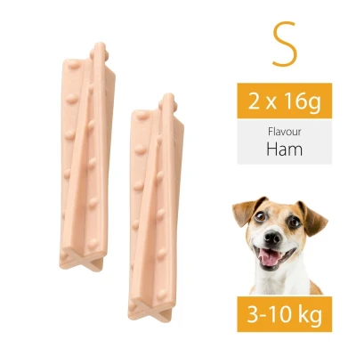 Игрушка-кость для собак Ferplast GoodBite Helix S BAG вкус ветчины 16 гр. x2 шт.