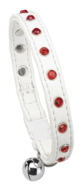 Ошейник для кошек Ferplast JOY C12/31 GAT с колокольчиком с украшениями белый