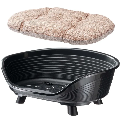 Лежак Ferplast THRONE 6 с подушкой черный
