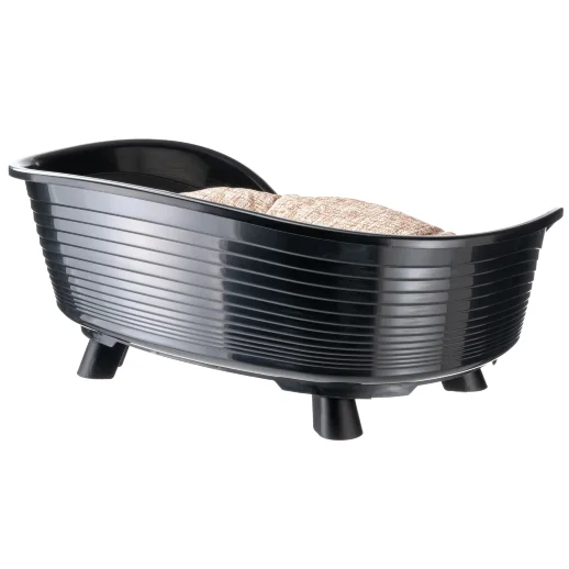 Лежак Ferplast THRONE 6 с подушкой черный