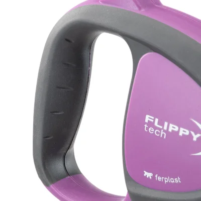 Поводок-рулетка Ferplast FLIPPY TECH MEDIUM фиалковый - лента 3 м 25 кг