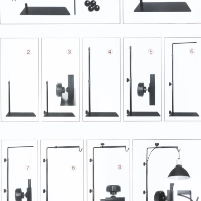 Комплект: лампа лепесток (х4), стойка, патрон с проводом