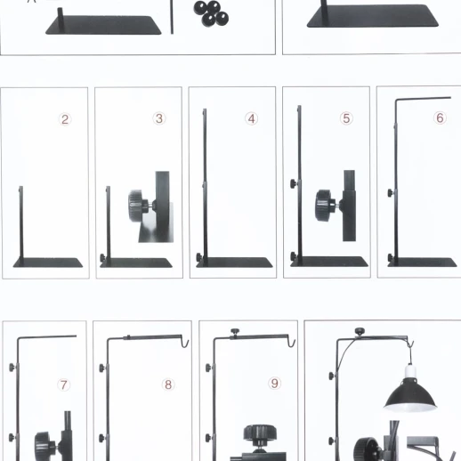 Комплект: лампа лепесток (х4), стойка, патрон с проводом