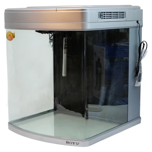 Аквариум Boyu Happy Family HS-60A панорамный, 128 л, с фильтром, УФ-стерилизатором, освещением и нагревателем, черный