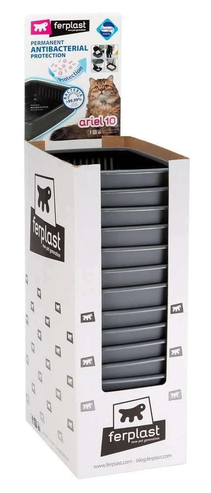 Лоток Ferplast ARIEL SANITIZED 10 с антибактериальным покрытием для кошек