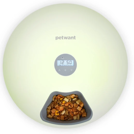 Автокормушка Petwant F6-LCD 6 секций, ж/к дисплей, зеленая