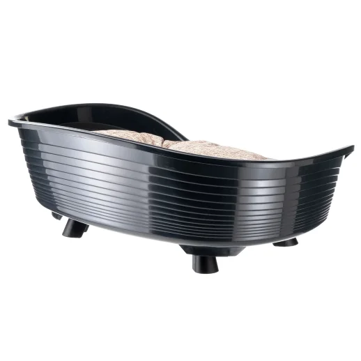 Лежак Ferplast THRONE 8 с подушкой черный