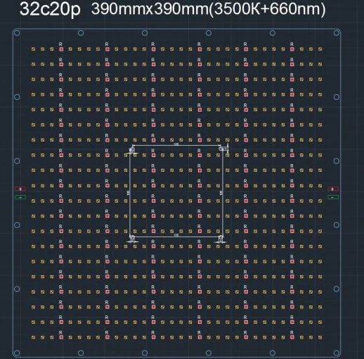 Модуль УЦЕНКА 120.39 Quantum board 390 х 390 Samsung lm281 3500K + 660 nm 2835