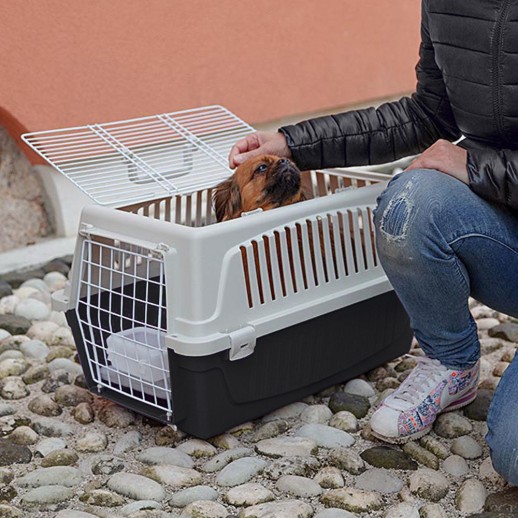 Переноска Ferplast ATLAS 30 OPEN с ковриком и поилкой для кошек и собак