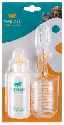 Бутылка Ferplast PA 5504 с соской и ершиком средняя