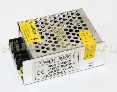 Блок питания 220V AC / 12V DC 2A.
