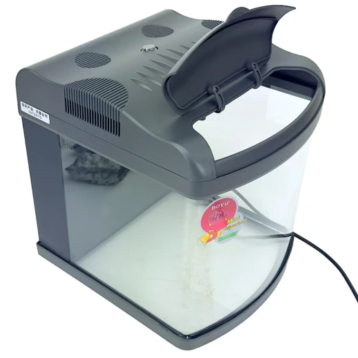 Аквариум Boyu Mini MT-408A, 32 л, с фильтром, 1 LED лампа, серый