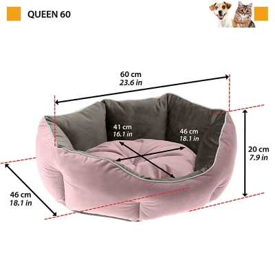 Двухсторонняя софа Ferplast QUEEN 60 бежево-серая велюр