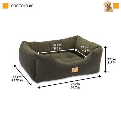 Софа Ferplast COCCOLO 80 Microfleece коричневая