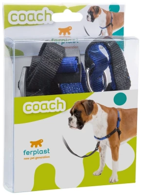 Шлейка Ferplast COACH P S-M синяя с кольцом спереди