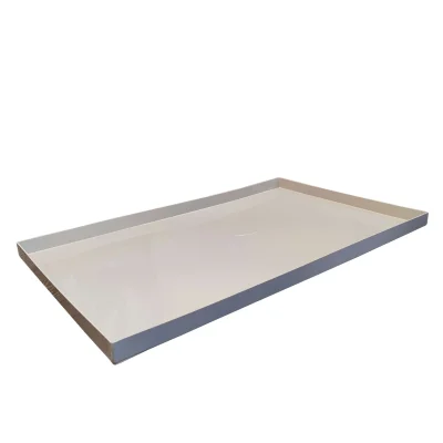 Поддон 76х14х3 см пластиковый из полипропилена, универсальный, серый