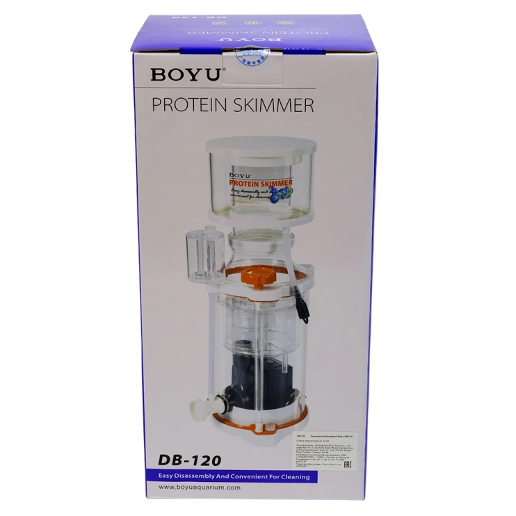Скиммер протеиновый Boyu DB-120 25W 800 л/ч для морского аквариума до 300 л