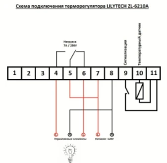 Терморегулятор LILYTECH ZL-6210A (7А)