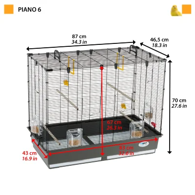 Клетка Ferplast PIANO 6 для птиц черная