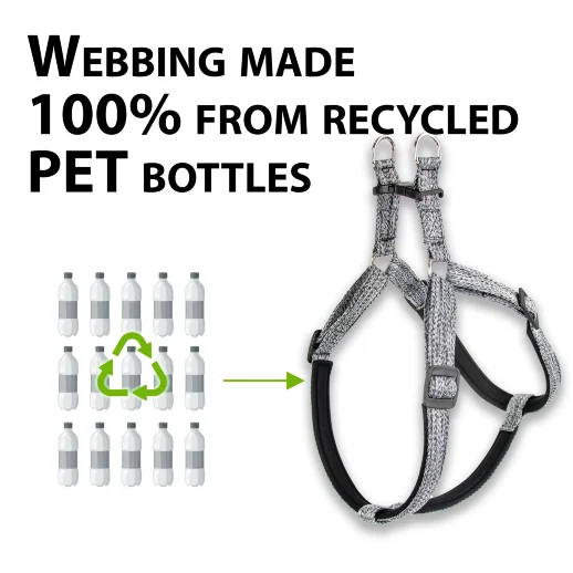 Шлейка Ferplast GREENER SOFT P M эконейлон с мягкой подкладкой серая