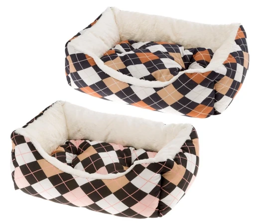 Софа Ferplast COCCOLO 80 для собак и кошек с мехом Зиг-заг зеленый