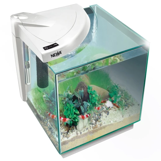 Креветочник Newa More Сaridinae NMO 20 W CRNE Daylight LED 18 л с крышкой, фильтром, нагревателем, освещением рассвет-закат, белый NEW VERSION