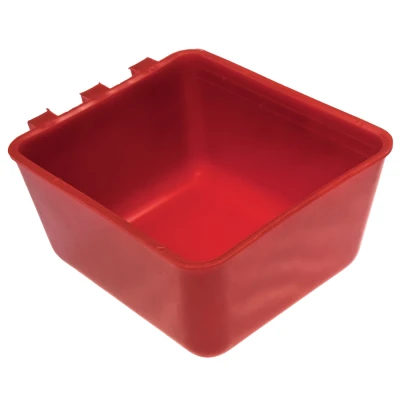 Кормушка-поилка универсальная с креплением на сетку квадратная