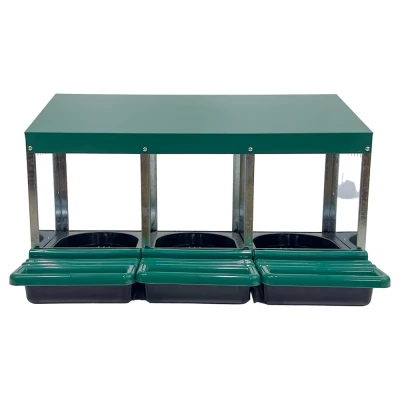 Гнездо для кур несушек HobbyFarm 3 секции с яйцесборником