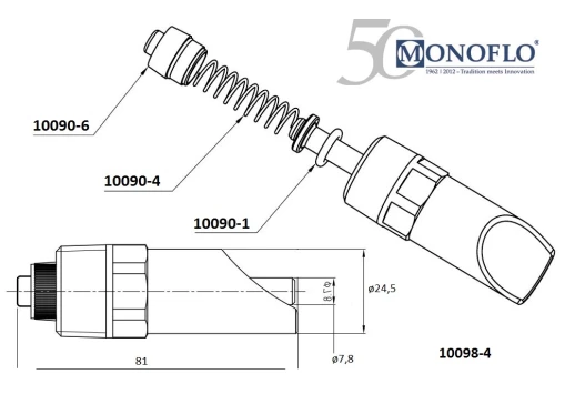 Поилка ниппельная Monoflo для свиноматок и откормочных свиней 3/4 наружная
