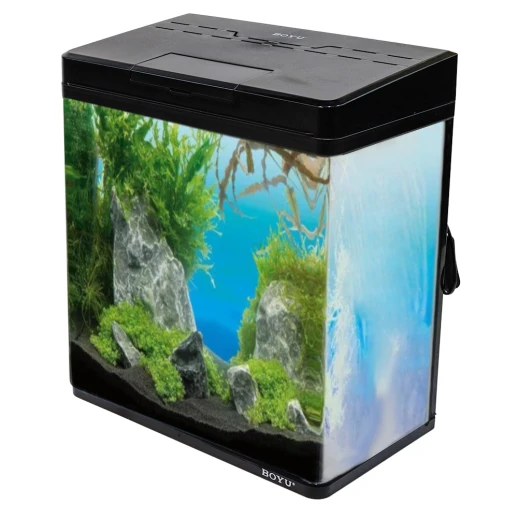 Аквариум Boyu MS-220 7,5 л с LED светильником и фильтром, черный