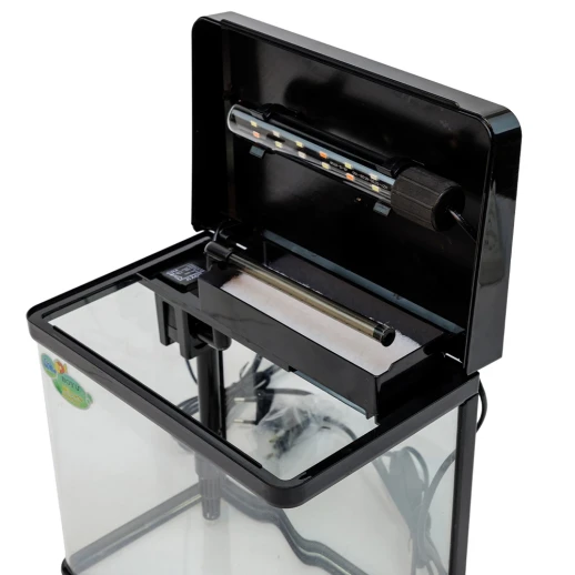 Аквариум Boyu MS-220 7,5 л с LED светильником и фильтром, черный