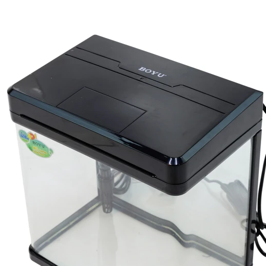 Аквариум Boyu MS-220 7,5 л с LED светильником и фильтром, черный