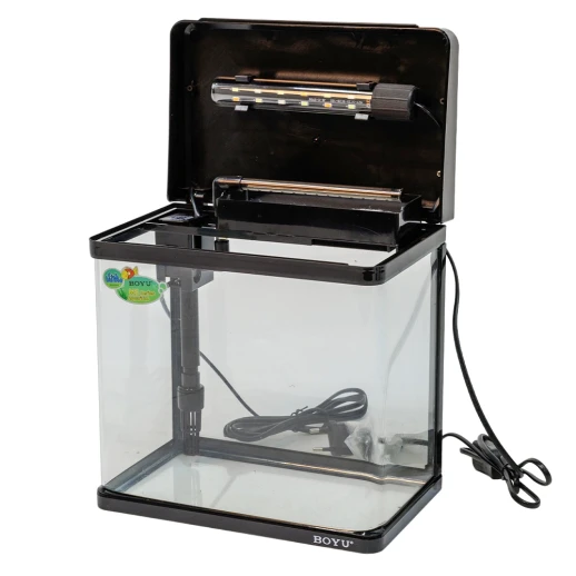 Аквариум Boyu MS-220 7,5 л с LED светильником и фильтром, черный