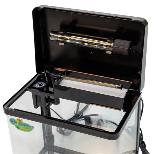 Аквариум Boyu MS-220 7,5 л с LED светильником и фильтром, черный