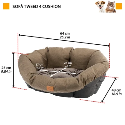 Запасная подушка для лежака Ferplast SOFA 4 TWEED коричневая