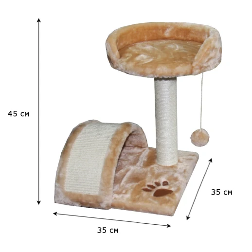 Когтеточка-комплекс Pet Choice 35х35х45 см бежевый