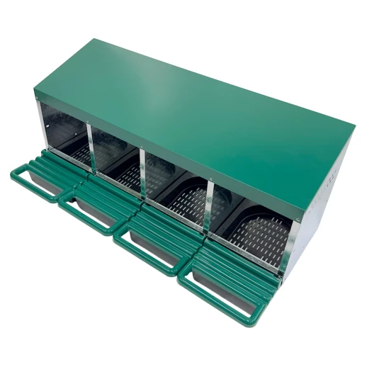 Гнездо для кур несушек HobbyFarm 4 секции с яйцесборником