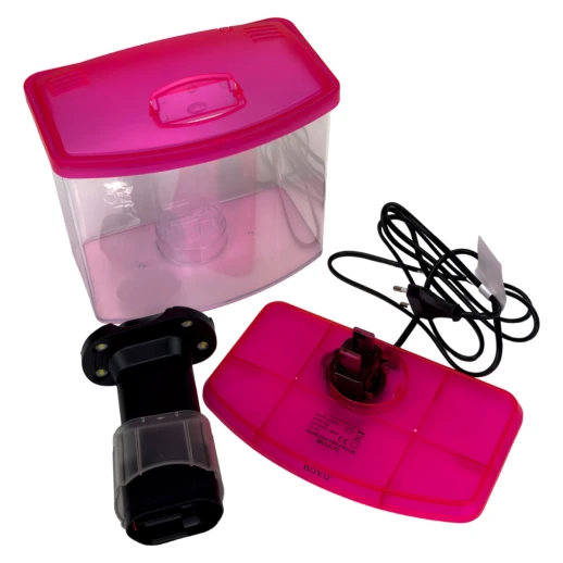 Аквариум Boyu DY-3A Desktop панорамный 3,6 л, настольный с фильтром и светильником, красный