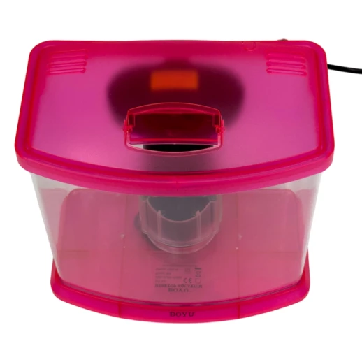 Аквариум Boyu DY-3A Desktop панорамный 3,6 л, настольный с фильтром и светильником, красный