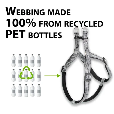 Шлейка Ferplast GREENER SOFT P L эконейлон с мягкой подкладкой серая